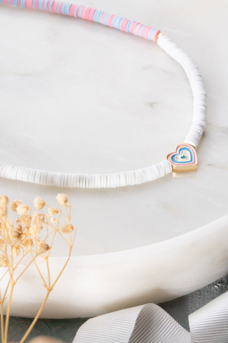 Heliophilia Silver Collar Multicolor con Colgante de Aleación